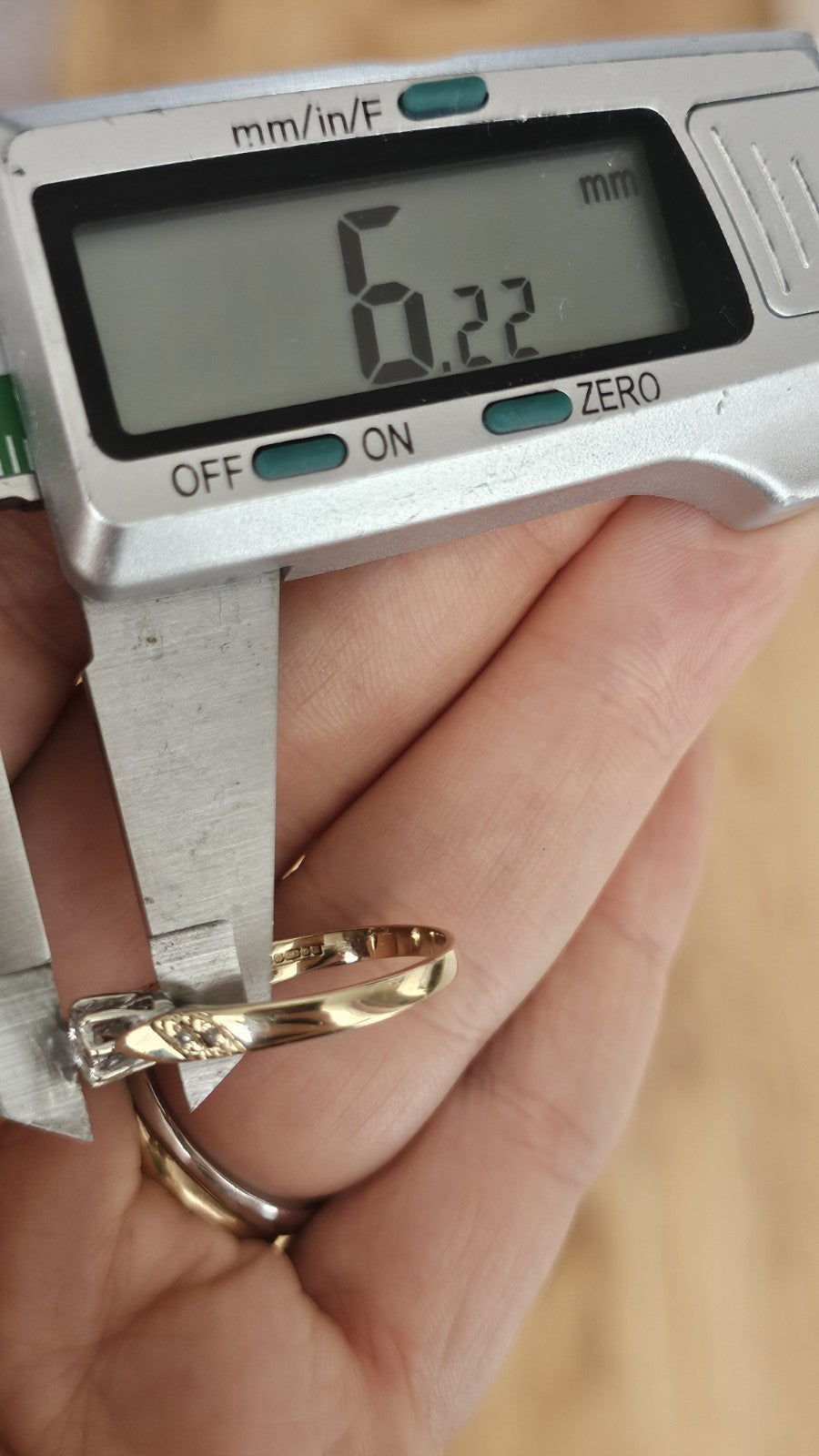 Vintage 9ct Yellow Gold 0.15ct Natural Diamond Illusion Set Ring Size Q 