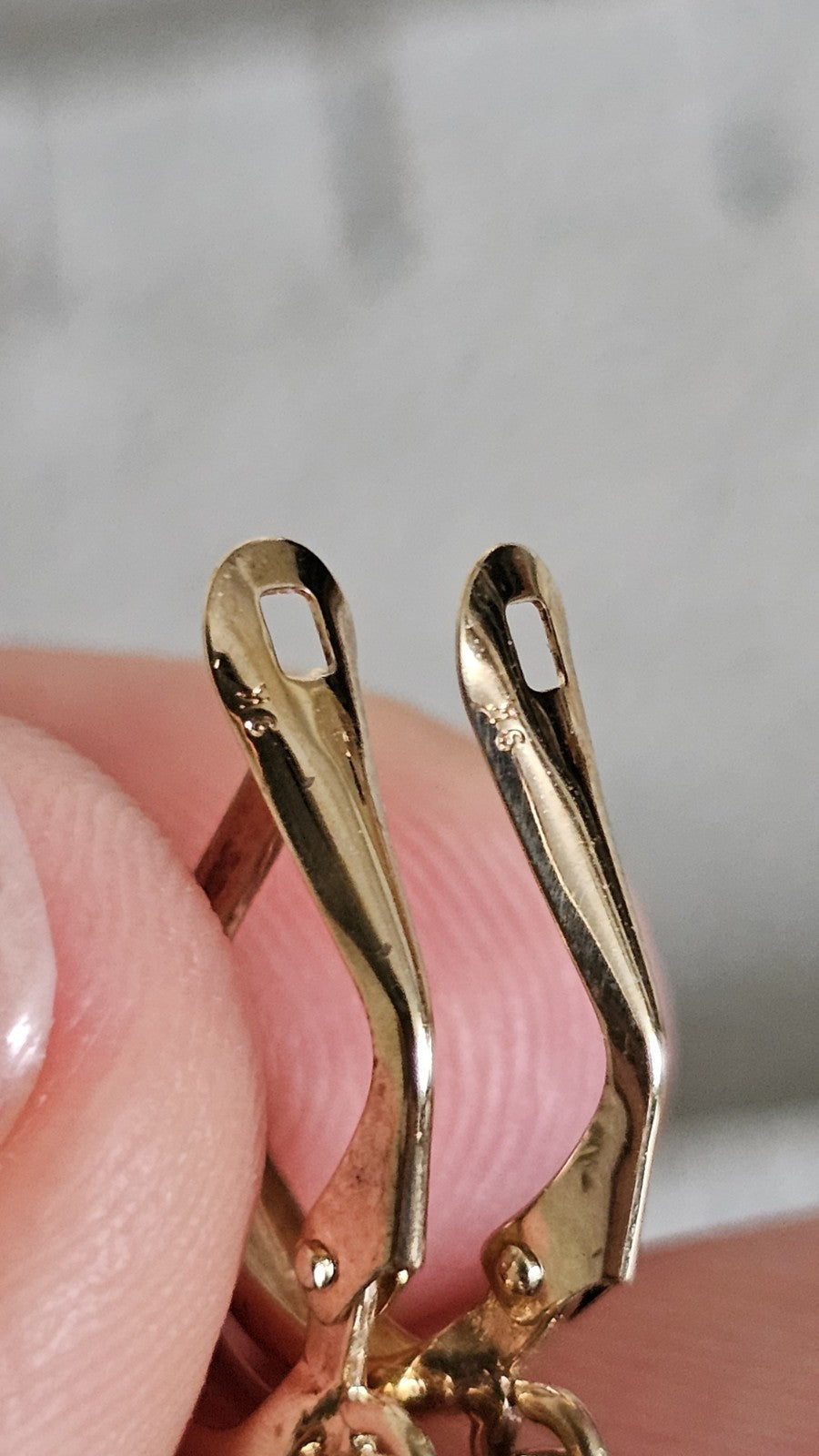 Vintage 9ct Yellow Gold Garnet Chandelier Drop Earrings 3.61g 41mm 375