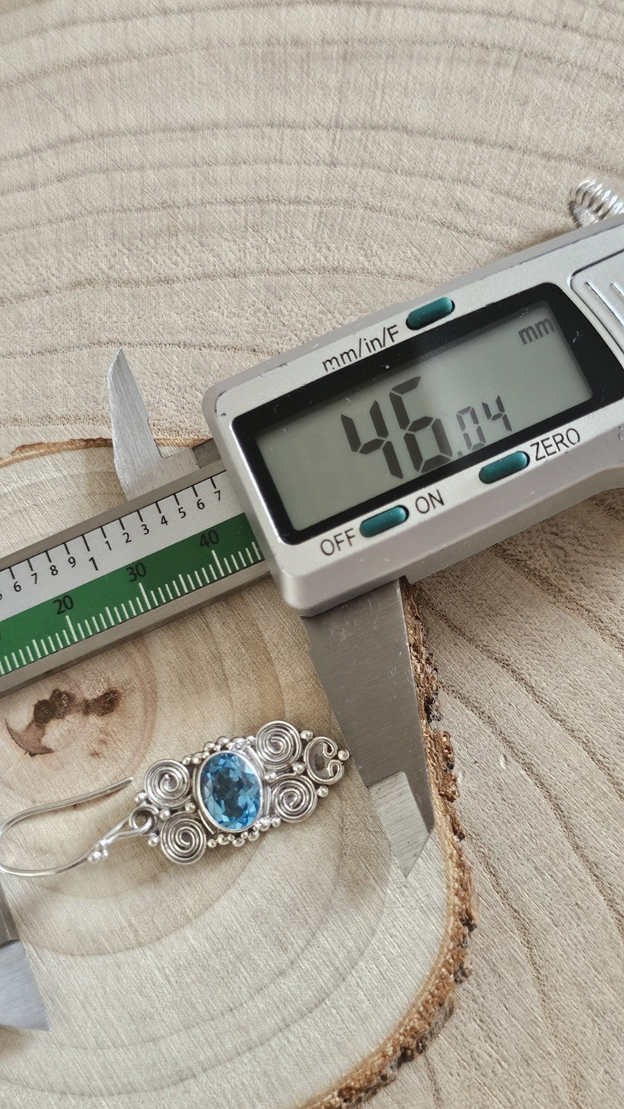 BA SUARTI 925 Sterling Silver Blue Topaz Drop Earrings 8.37g