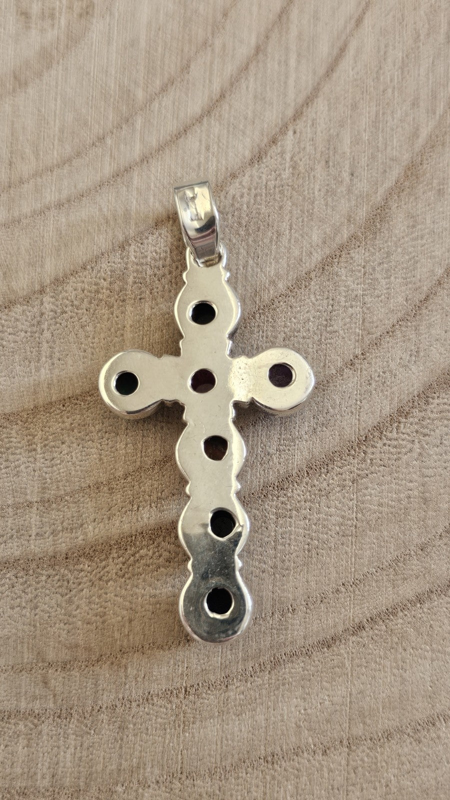 925 Sterling Silver Multi Gemstone Cross Pendant –Lapis, Garnet, Amethyst & More