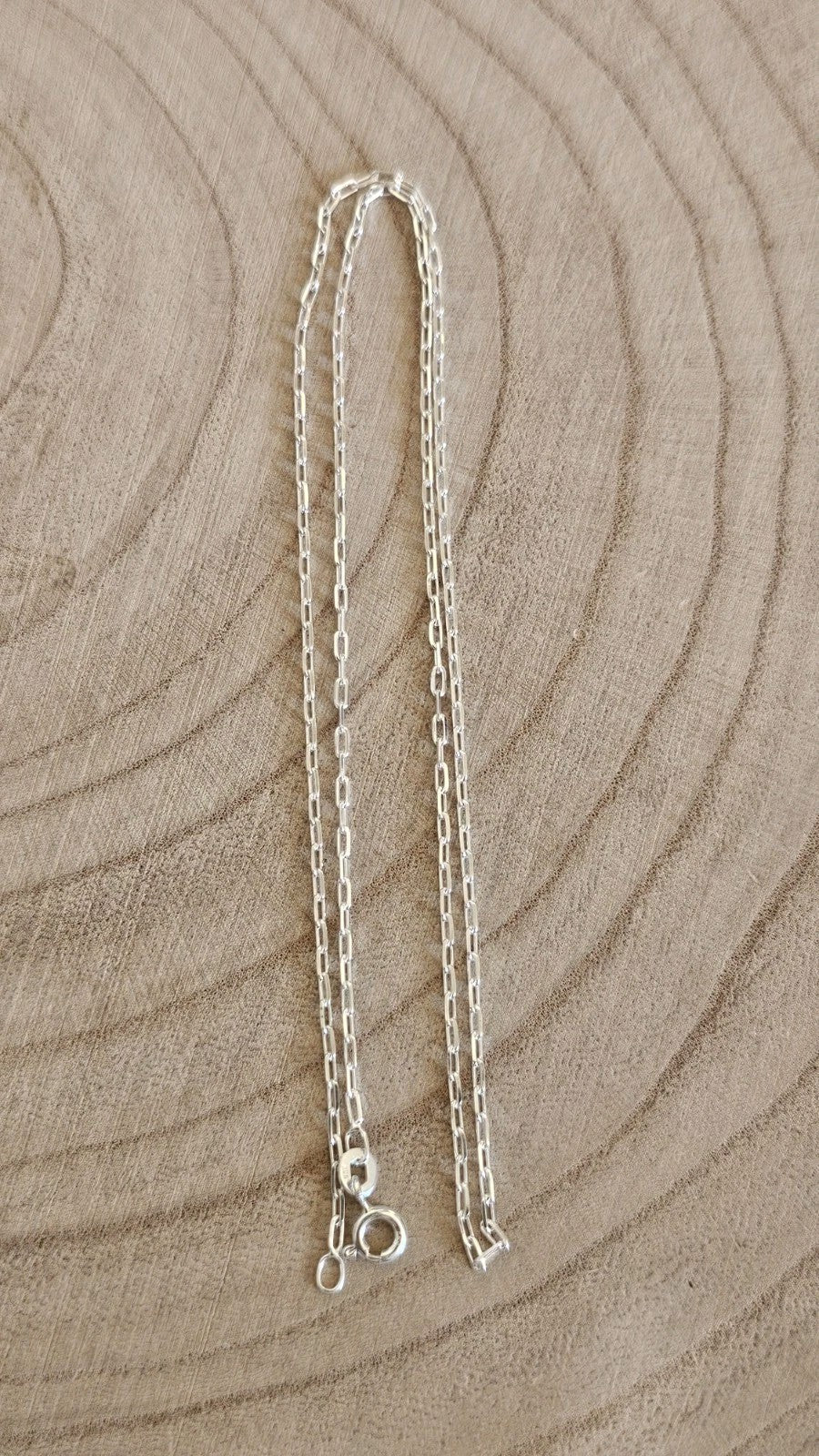 New 925 Sterling Silver Paperclip Chain Necklace 20" 2.84g Boxed