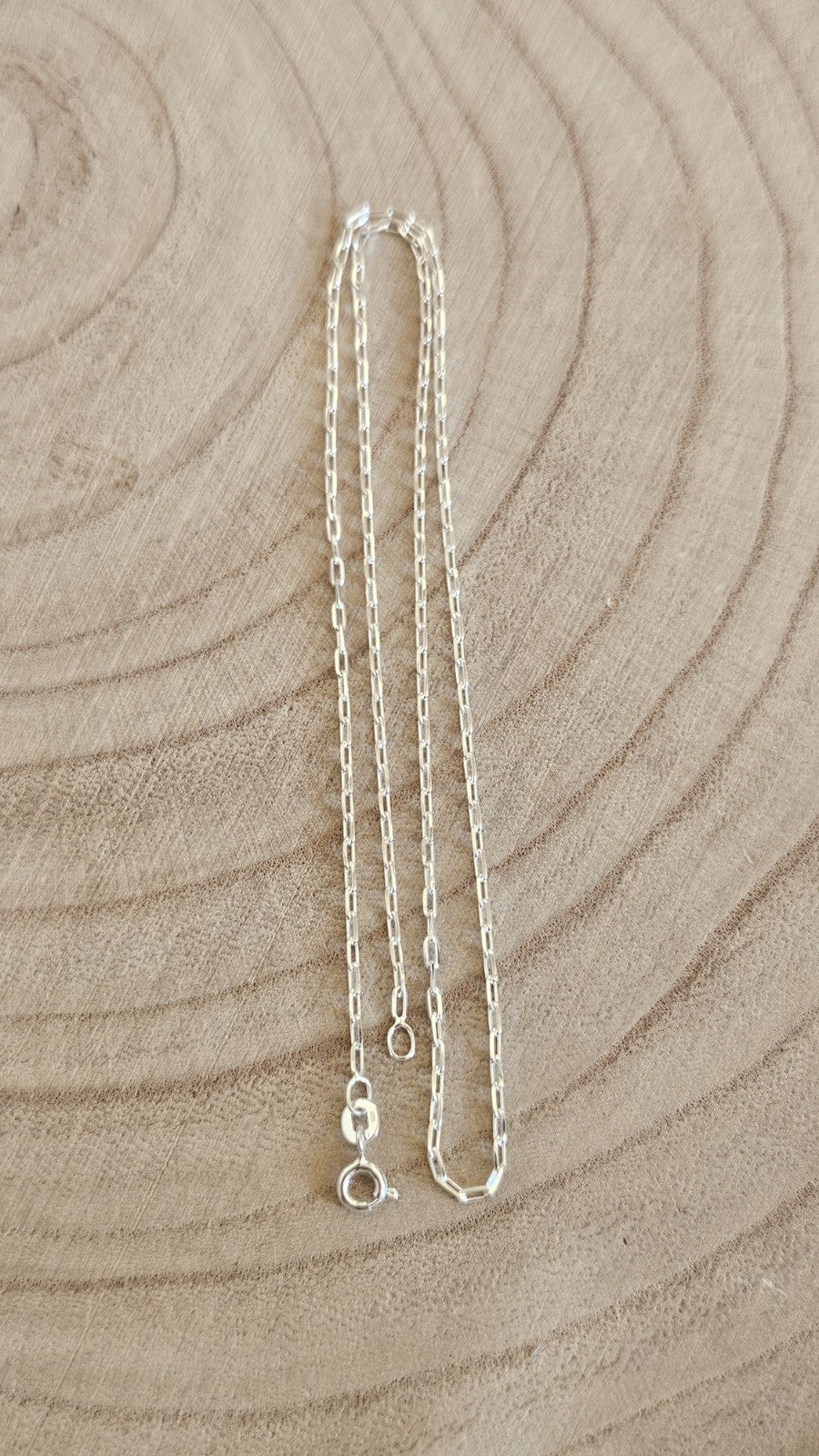 New 925 Sterling Silver Paperclip Chain Necklace 18" 2.84g Boxed