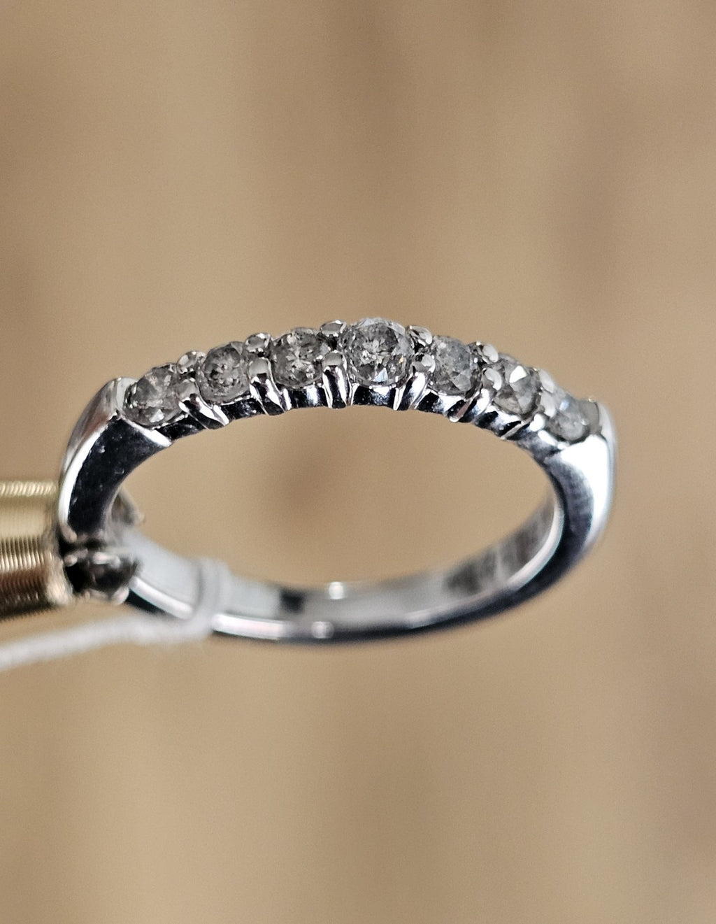 9ct White Gold Natural Diamond Half Eternity Ring 0.50ct Size L