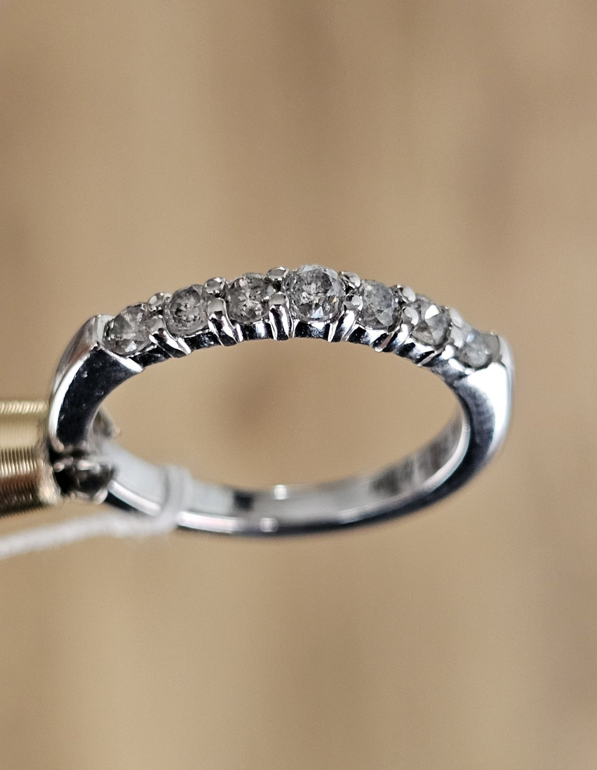 9ct White Gold Natural Diamond Half Eternity Ring 0.50ct Size L