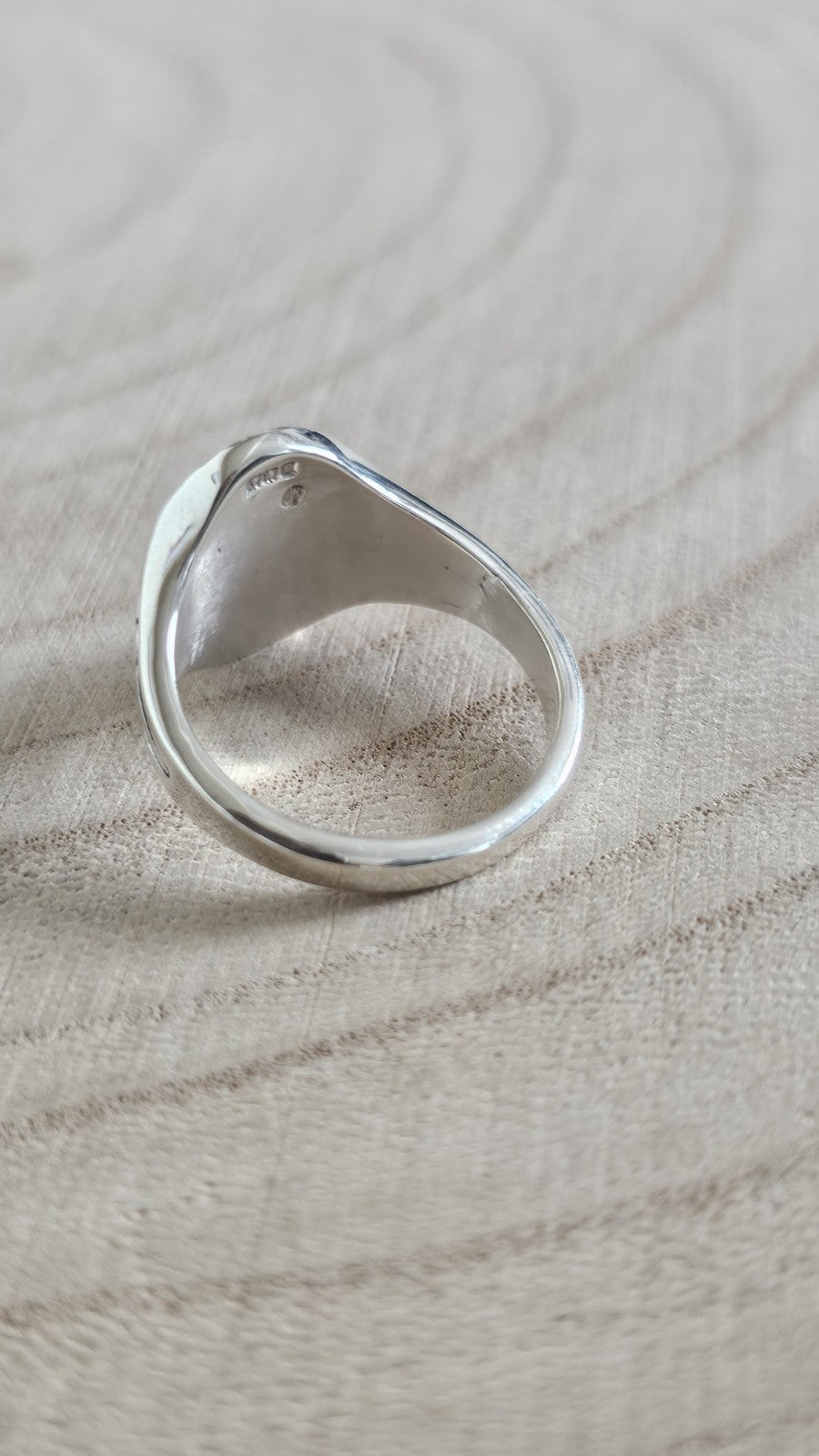 925 Sterling Silver Scottish Thistle Signet Ring – Size T – Hallmarked 8.60g