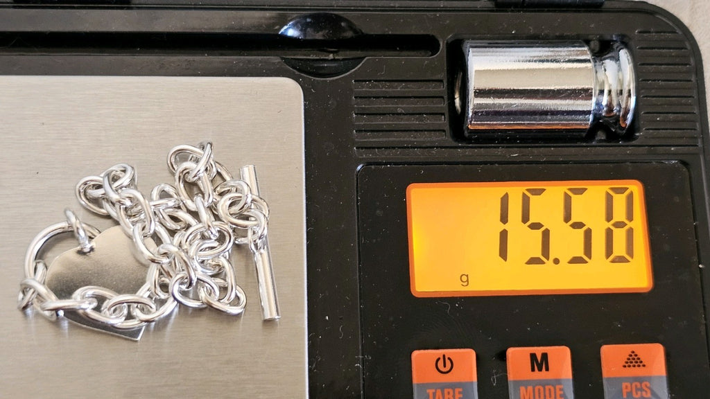 925 Sterling Silver Heart Charm Bracelet T-Bar Toggle 7.5" Hallmarked 15.58g