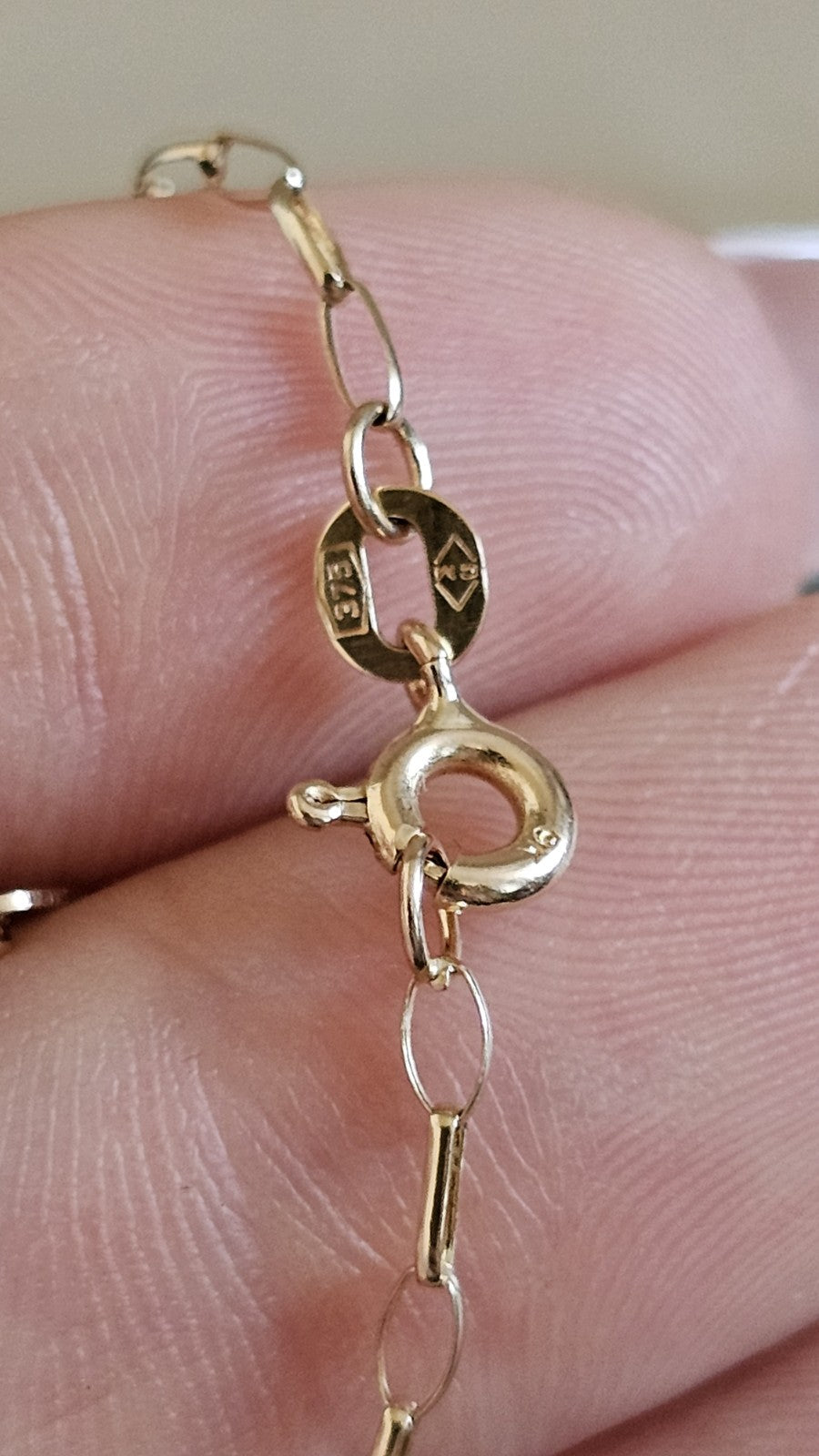 💛✨ 9ct Yellow Gold Fancy Oval Link Necklace – 21" ✨💛