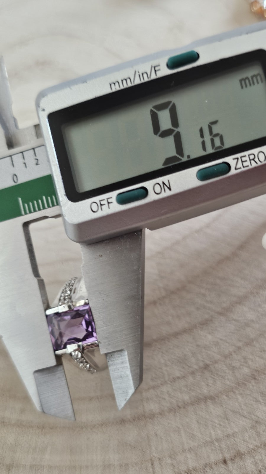 925 Sterling Silver Amethyst & Cubic Zirconia Ring – Size N 1/2 – 4.55g