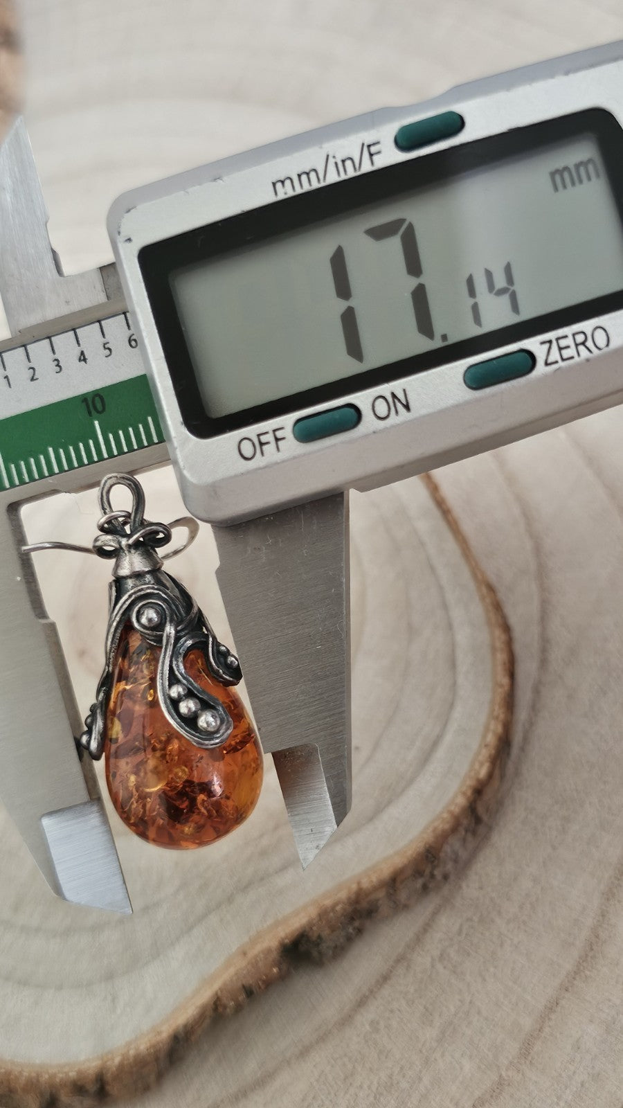 Vintage 925 Sterling Silver Amber Drop Earrings Ornate Dangle 13.57g