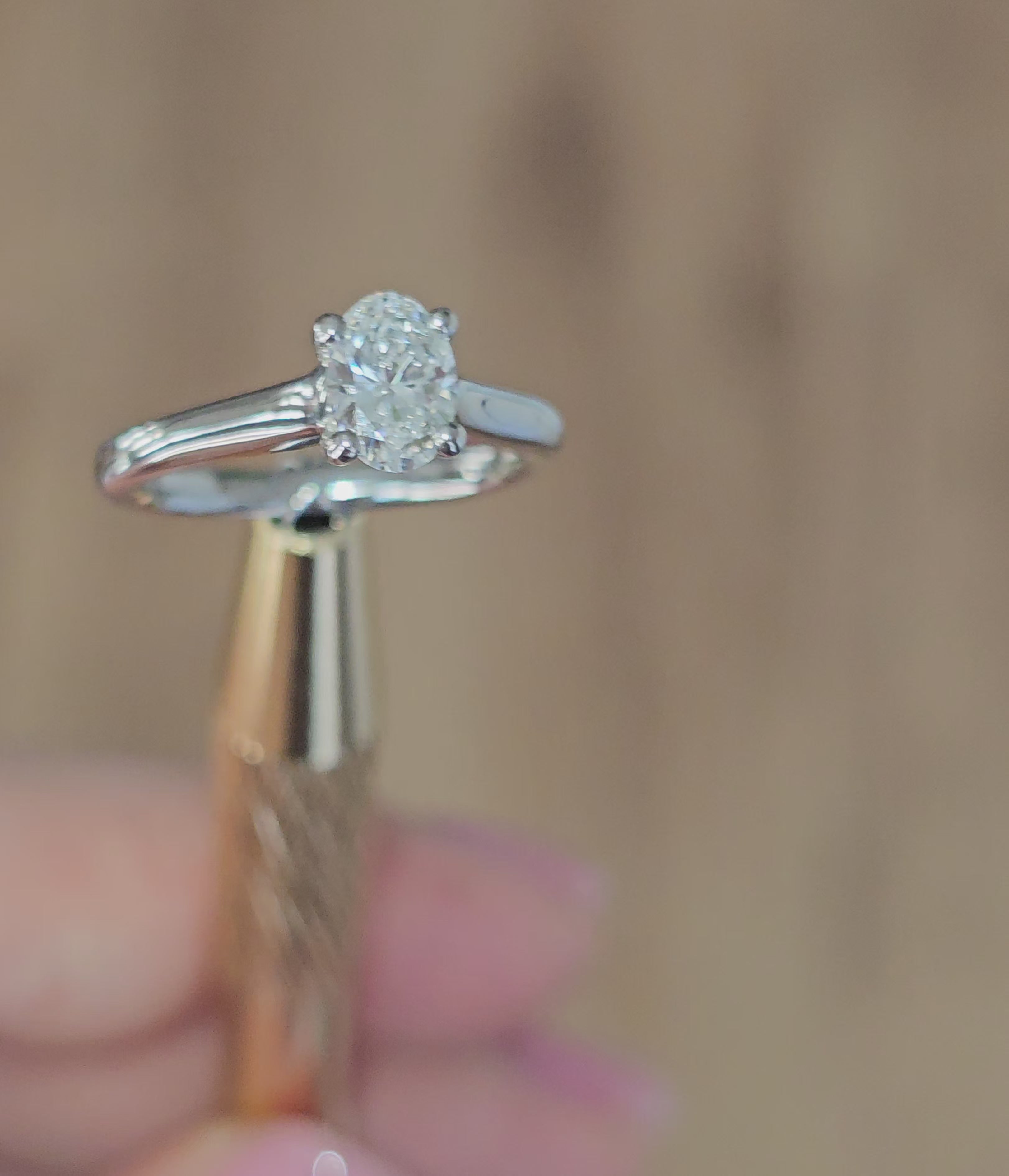 0.63ct GIA Certified Natural Diamond Ring | Platinum 950 | F Colour, SI1 | Size K | WGI Val £3,750