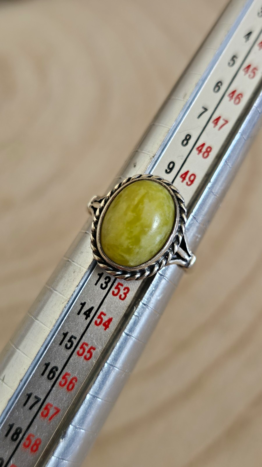 Vintage 925 Sterling Silver Connemara marble Celtic Ring Size L